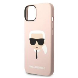 Karl Lagerfeld Silikoninis Karl& 39 s Head dėklas iPhone 14 Plus - rožinis