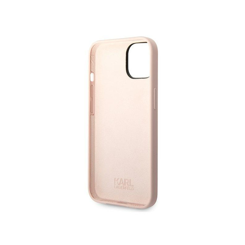 Karl Lagerfeld Silikoninis Karl& 39 s Head dėklas iPhone 14 Plus - rožinis