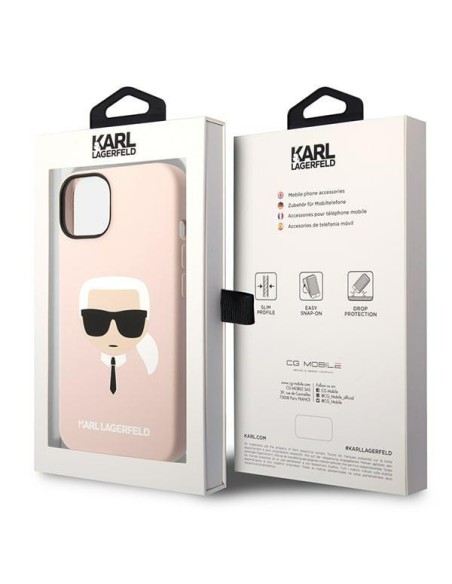 Karl Lagerfeld Silikoninis Karl& 39 s Head dėklas iPhone 14 Plus - rožinis Karl Lagerfeld Silikoninis Karl& 39 s Head dėklas iPhone 14 Plus - rožinis