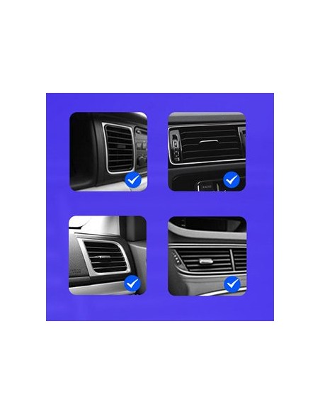 Lipnus magnetinis automobilinio telefono laikiklis prie prietaisų skydelio juodos spalvos