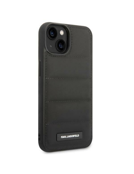 Karl Lagerfeld Puffy Elongated Logo dėklas iPhone 14 - juodas