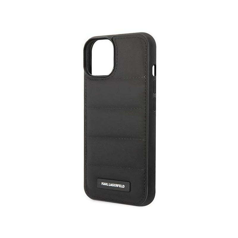 Karl Lagerfeld Puffy Elongated Logo dėklas iPhone 14 - juodas