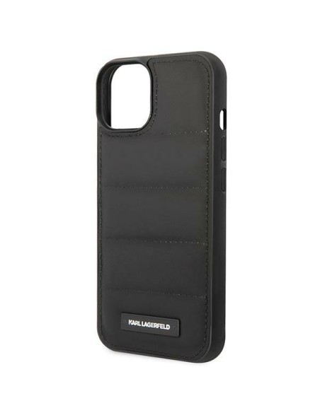 Karl Lagerfeld Puffy Elongated Logo dėklas iPhone 14 - juodas