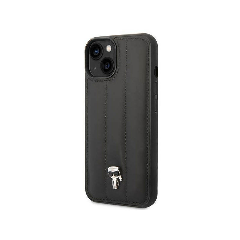 Karl Lagerfeld Puffy Ikonik Pin dėklas iPhone 14 - juodas