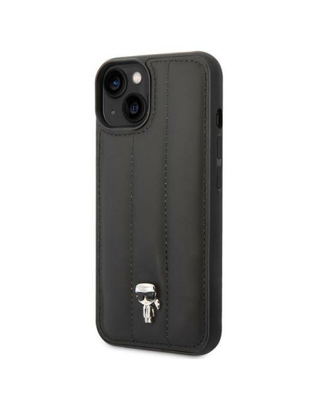 Karl Lagerfeld Puffy Ikonik Pin dėklas iPhone 14 - juodas Karl Lagerfeld Puffy Ikonik Pin dėklas iPhone 14 - juodas