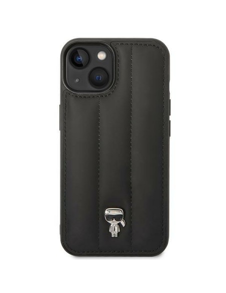 Karl Lagerfeld Puffy Ikonik Pin dėklas iPhone 14 - juodas Karl Lagerfeld Puffy Ikonik Pin dėklas iPhone 14 - juodas