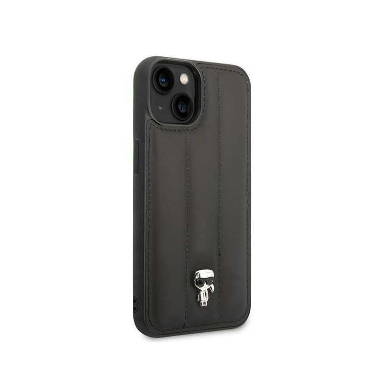 Karl Lagerfeld Puffy Ikonik Pin dėklas iPhone 14 - juodas