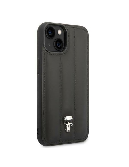 Karl Lagerfeld Puffy Ikonik Pin dėklas iPhone 14 - juodas Karl Lagerfeld Puffy Ikonik Pin dėklas iPhone 14 - juodas