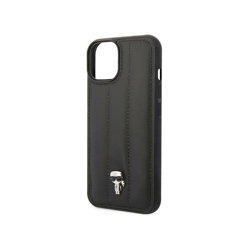 Karl Lagerfeld Puffy Ikonik Pin dėklas iPhone 14 - juodas