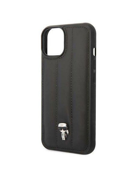 Karl Lagerfeld Puffy Ikonik Pin dėklas iPhone 14 - juodas Karl Lagerfeld Puffy Ikonik Pin dėklas iPhone 14 - juodas