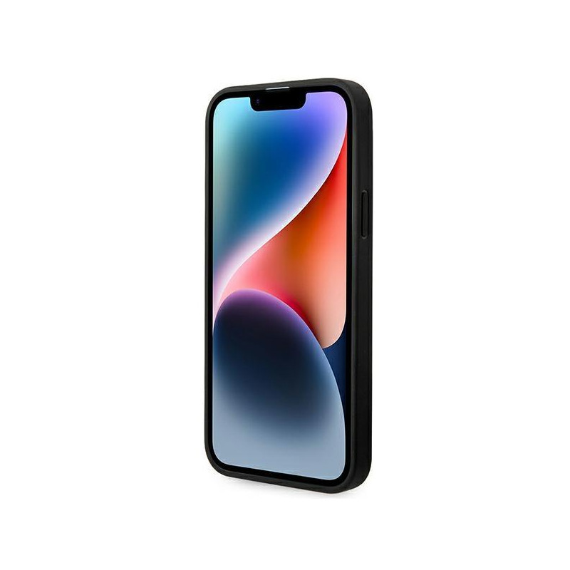 Karl Lagerfeld Saffiano Mono Metal Logo dėklas iPhone 14 - pilkas