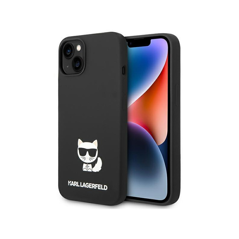 Karl Lagerfeld Silicone Choupette Body dėklas iPhone 14 - juodas