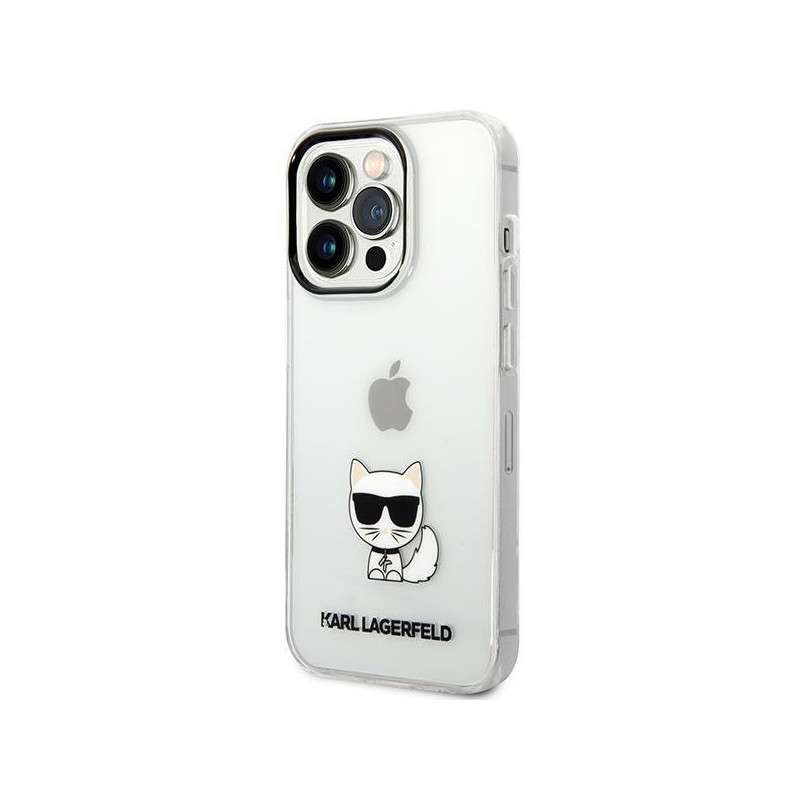 Karl Lagerfeld Choupette Body dėklas iPhone 14 Pro Max - skaidrus