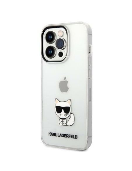 Karl Lagerfeld Choupette Body dėklas iPhone 14 Pro Max - skaidrus