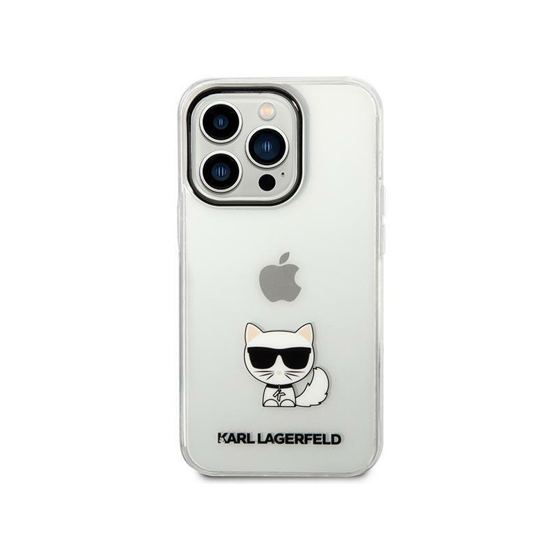 Karl Lagerfeld Choupette Body dėklas iPhone 14 Pro Max - skaidrus