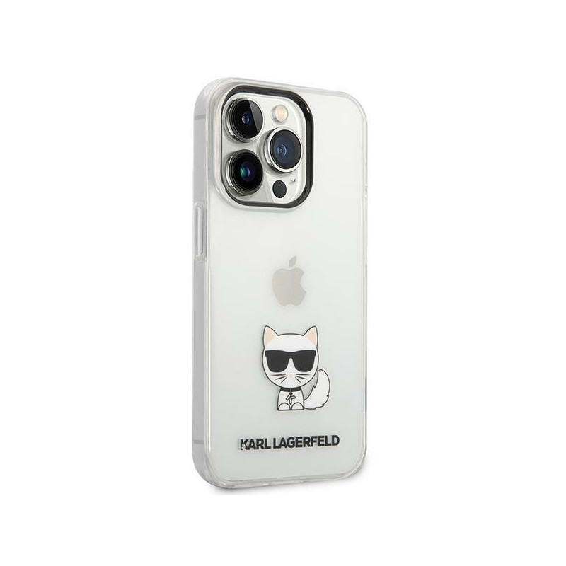 Karl Lagerfeld Choupette Body dėklas iPhone 14 Pro Max - skaidrus