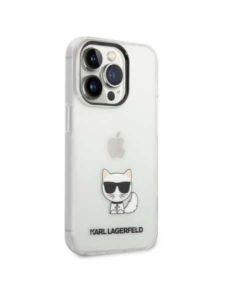 Karl Lagerfeld Choupette Body dėklas iPhone 14 Pro Max - skaidrus