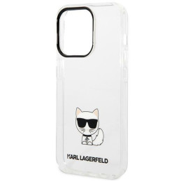 Karl Lagerfeld Choupette Body dėklas iPhone 14 Pro Max - skaidrus