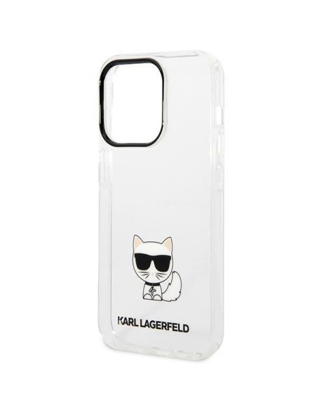 Karl Lagerfeld Choupette Body dėklas iPhone 14 Pro Max - skaidrus