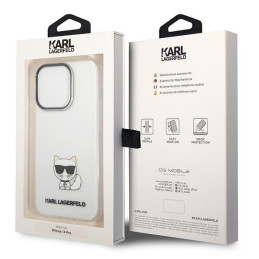 Karl Lagerfeld Choupette Body dėklas iPhone 14 Pro Max - skaidrus
