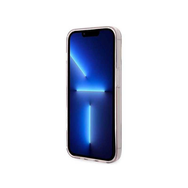 Karl Lagerfeld Choupette Body dėklas iPhone 14 Pro Max - rožinis ir skaidrus