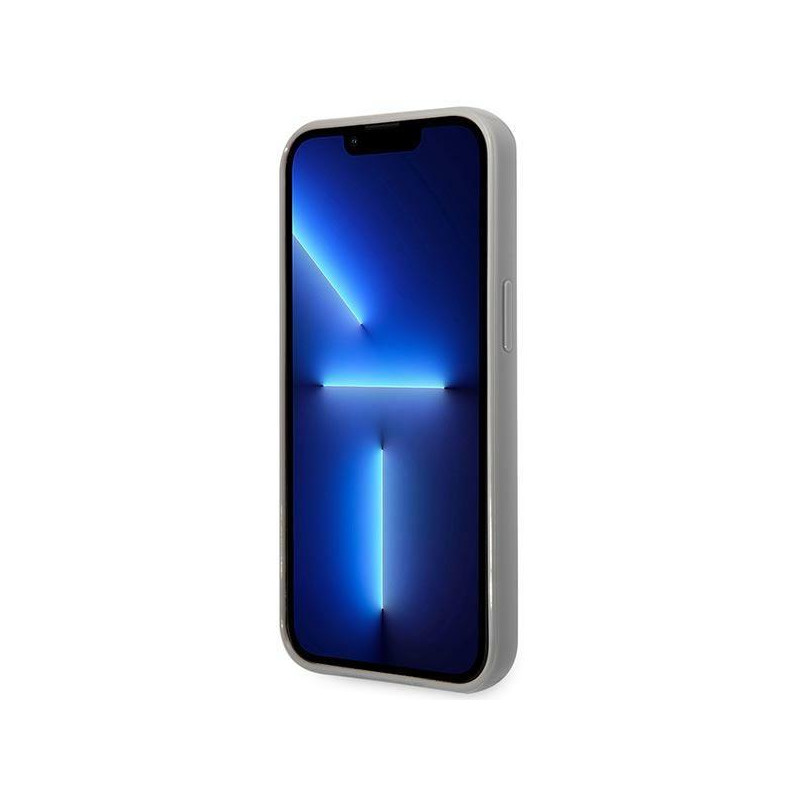Karl Lagerfeld Monogram Vaivos spalvos dėklas iPhone 14 Pro Max - sidabrinis