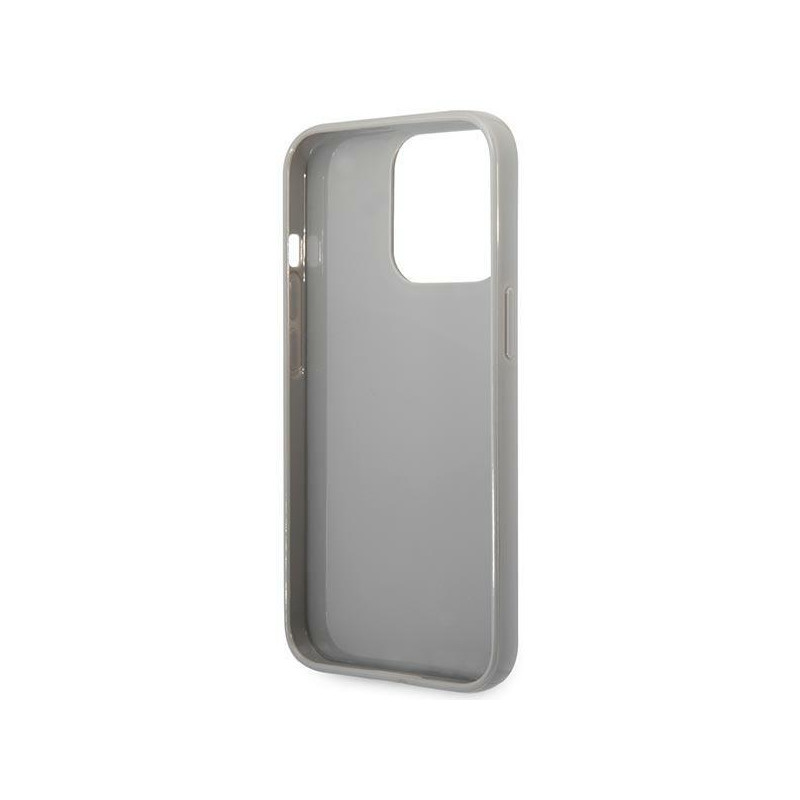 Karl Lagerfeld Monogram Vaivos spalvos dėklas iPhone 14 Pro Max - sidabrinis