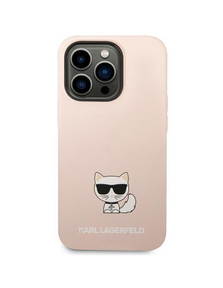 Karl Lagerfeld Silicone Choupette Body dėklas iPhone 14 Pro Max - šviesiai rožinis Karl Lagerfeld Silicone Choupette Body dėklas iPhone 14 Pro Max - šviesiai rožinis