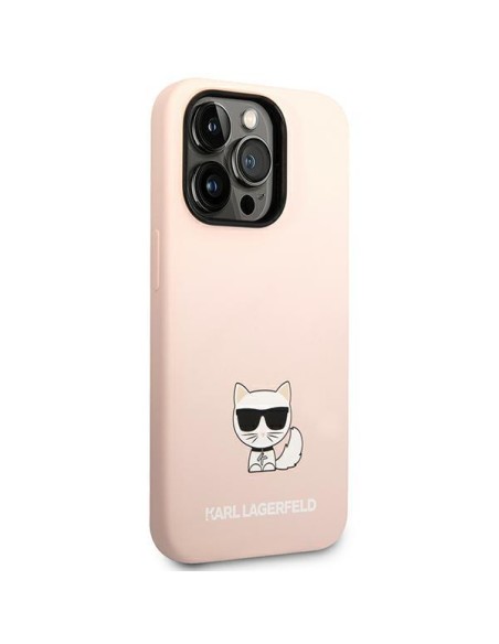 Karl Lagerfeld Silicone Choupette Body dėklas iPhone 14 Pro Max - šviesiai rožinis Karl Lagerfeld Silicone Choupette Body dėklas iPhone 14 Pro Max - šviesiai rožinis