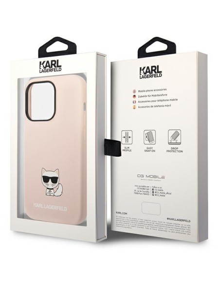 Karl Lagerfeld Silicone Choupette Body dėklas iPhone 14 Pro Max - šviesiai rožinis Karl Lagerfeld Silicone Choupette Body dėklas iPhone 14 Pro Max - šviesiai rožinis