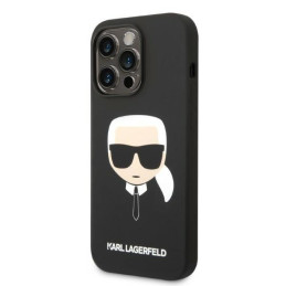 Karl Lagerfeld Silikoninis Karl& 39 s Head MagSafe dėklas iPhone 14 Pro - juodas