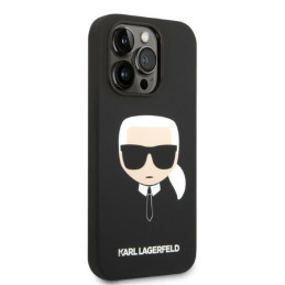 Karl Lagerfeld Silikoninis Karl& 39 s Head MagSafe dėklas iPhone 14 Pro - juodas