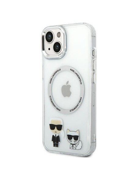 Karl Lagerfeld Karl&Choupette Aluminium MagSafe dėklas iPhone 14 Plus - skaidrus