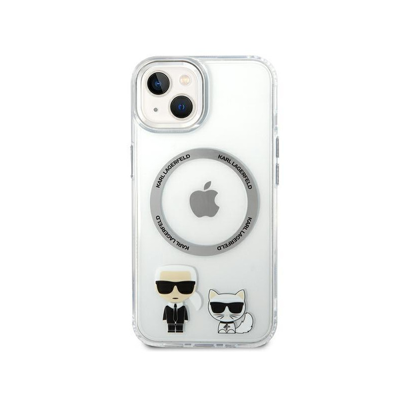 Karl Lagerfeld Karl&Choupette Aluminium MagSafe dėklas iPhone 14 Plus - skaidrus