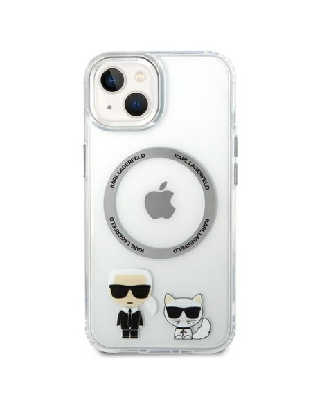 Karl Lagerfeld Karl&Choupette Aluminium MagSafe dėklas iPhone 14 Plus - skaidrus