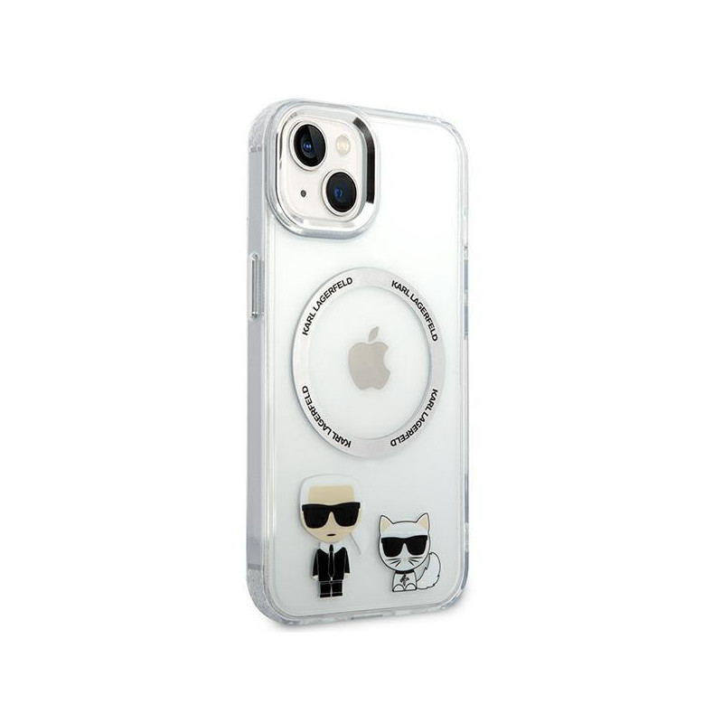 Karl Lagerfeld Karl&Choupette Aluminium MagSafe dėklas iPhone 14 Plus - skaidrus