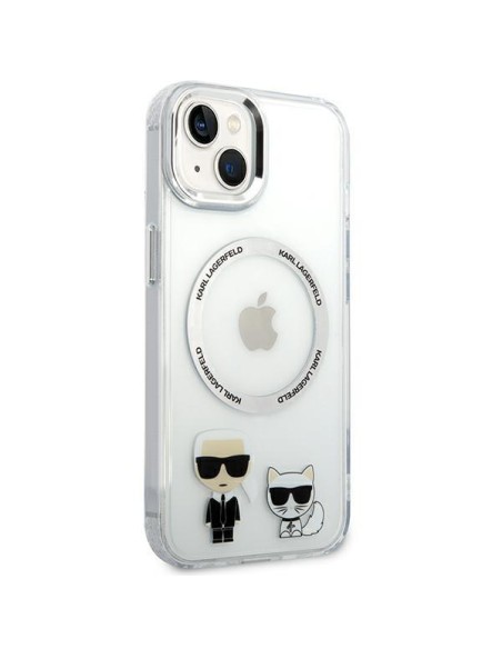 Karl Lagerfeld Karl&Choupette Aluminium MagSafe dėklas iPhone 14 Plus - skaidrus