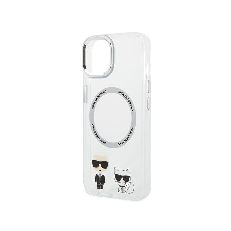 Karl Lagerfeld Karl&Choupette Aluminium MagSafe dėklas iPhone 14 Plus - skaidrus