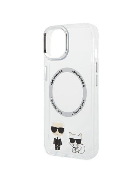 Karl Lagerfeld Karl&Choupette Aluminium MagSafe dėklas iPhone 14 Plus - skaidrus