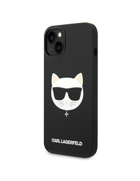 Karl Lagerfeld Silicone Choupette Head MagSafe dėklas iPhone 14 Plus - juodas Karl Lagerfeld Silicone Choupette Head MagSafe dėklas iPhone 14 Plus - juodas