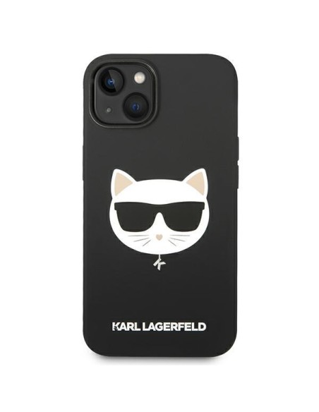 Karl Lagerfeld Silicone Choupette Head MagSafe dėklas iPhone 14 Plus - juodas Karl Lagerfeld Silicone Choupette Head MagSafe dėklas iPhone 14 Plus - juodas
