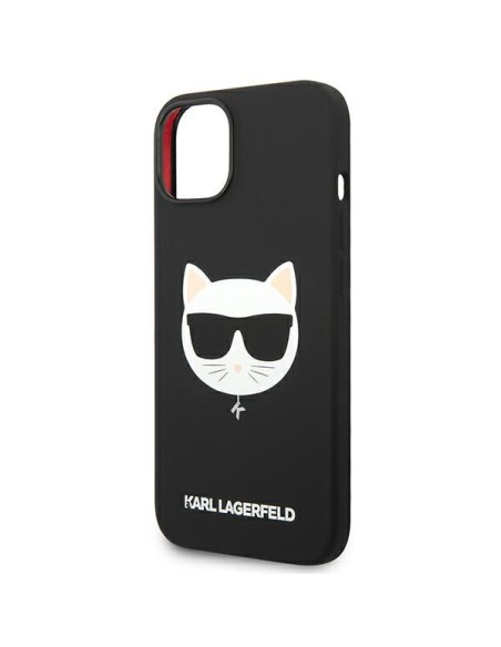 Karl Lagerfeld Silicone Choupette Head MagSafe dėklas iPhone 14 Plus - juodas Karl Lagerfeld Silicone Choupette Head MagSafe dėklas iPhone 14 Plus - juodas