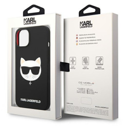 Karl Lagerfeld Silicone Choupette Head MagSafe dėklas iPhone 14 Plus - juodas