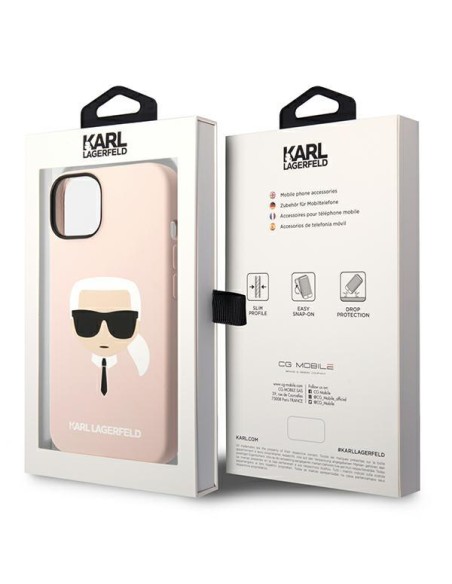 Karl Lagerfeld Silicone Karl& 39 s Head MagSafe dėklas iPhone 14 Plus - šviesiai rožinis Karl Lagerfeld Silicone Karl& 39 s Head MagSafe dėklas iPhone 14 Plus - šviesiai rožinis