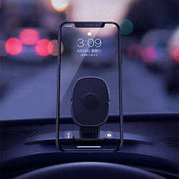 Lipnus magnetinis automobilinio telefono laikiklis prie prietaisų skydelio juodos spalvos