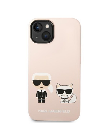 Karl Lagerfeld Silicone Karl&Choupette MagSafe dėklas iPhone 14 Plus - šviesiai rožinis Karl Lagerfeld Silicone Karl&Choupette MagSafe dėklas iPhone 14 Plus - šviesiai rožinis
