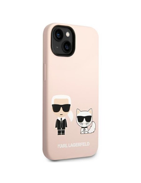 Karl Lagerfeld Silicone Karl&Choupette MagSafe dėklas iPhone 14 Plus - šviesiai rožinis Karl Lagerfeld Silicone Karl&Choupette MagSafe dėklas iPhone 14 Plus - šviesiai rožinis