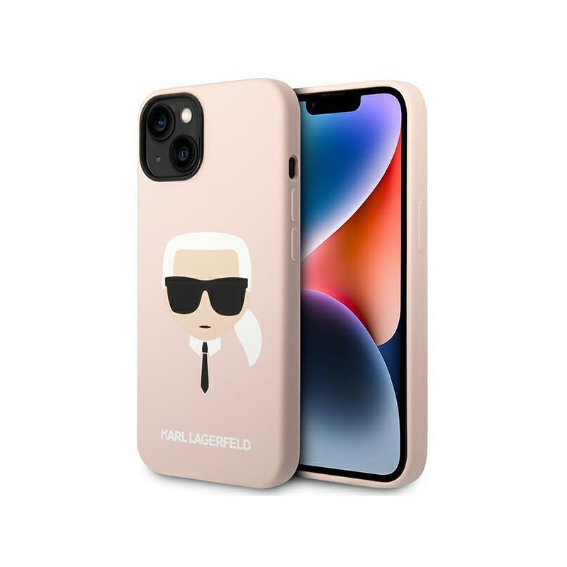 Karl Lagerfeld Silicone Karl& 39 s Head MagSafe dėklas iPhone 14 - šviesiai rožinis Karl Lagerfeld Silicone Karl& 39 s Head MagSafe dėklas iPhone 14 - šviesiai rožinis