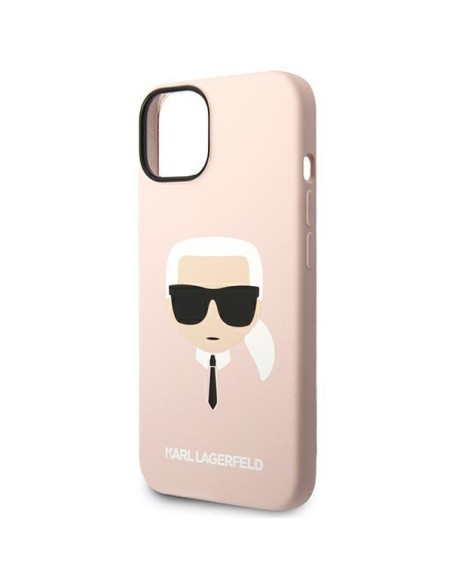 Karl Lagerfeld Silicone Karl& 39 s Head MagSafe dėklas iPhone 14 - šviesiai rožinis Karl Lagerfeld Silicone Karl& 39 s Head MagSafe dėklas iPhone 14 - šviesiai rožinis