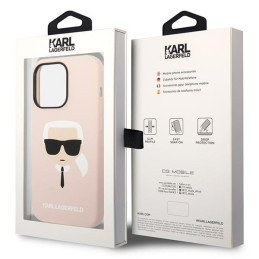 Karl Lagerfeld Silicone Karl& 39 s Head MagSafe dėklas iPhone 14 Pro Max - šviesiai rožinis